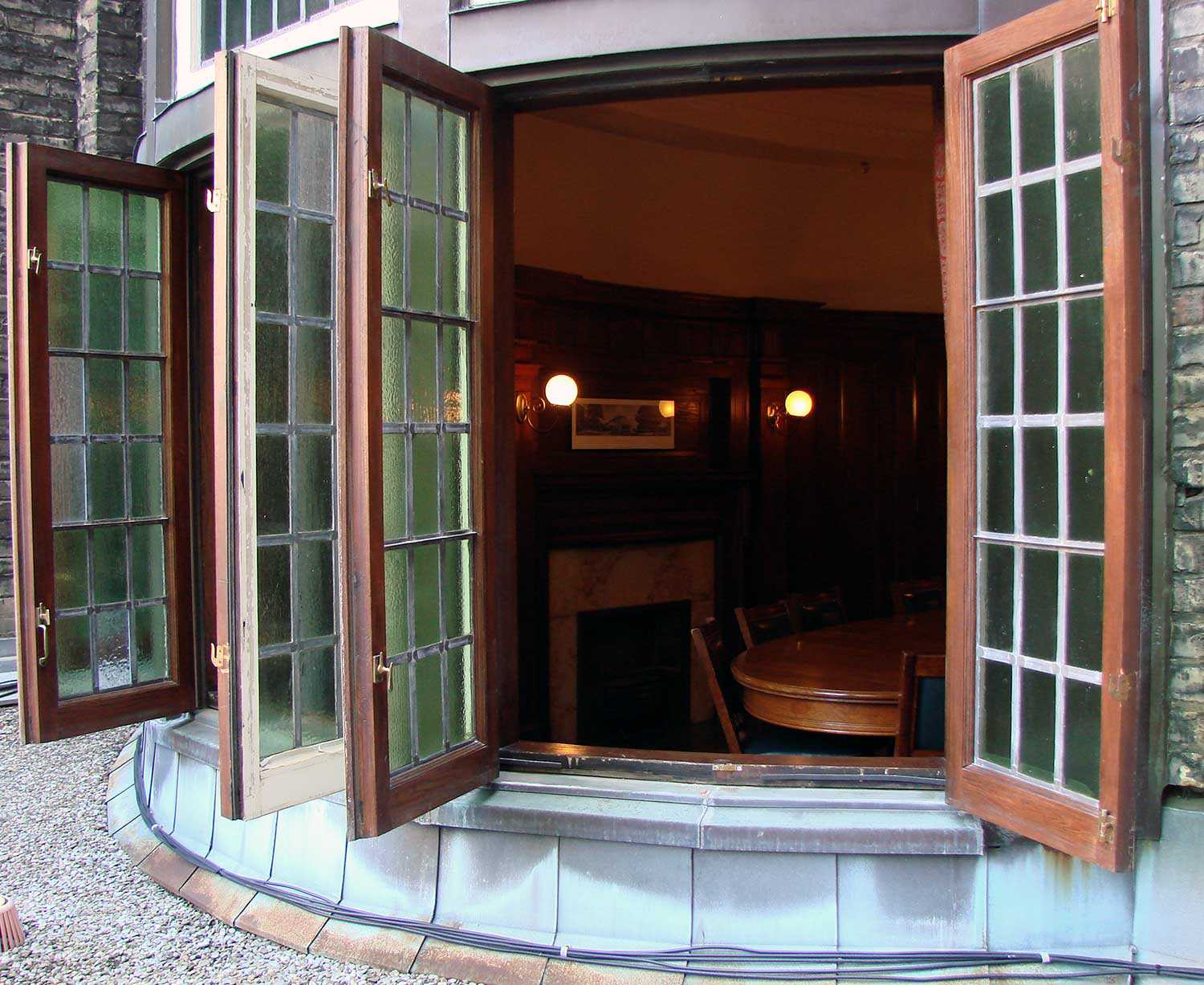 Casement windows of the Oval Boardroom
