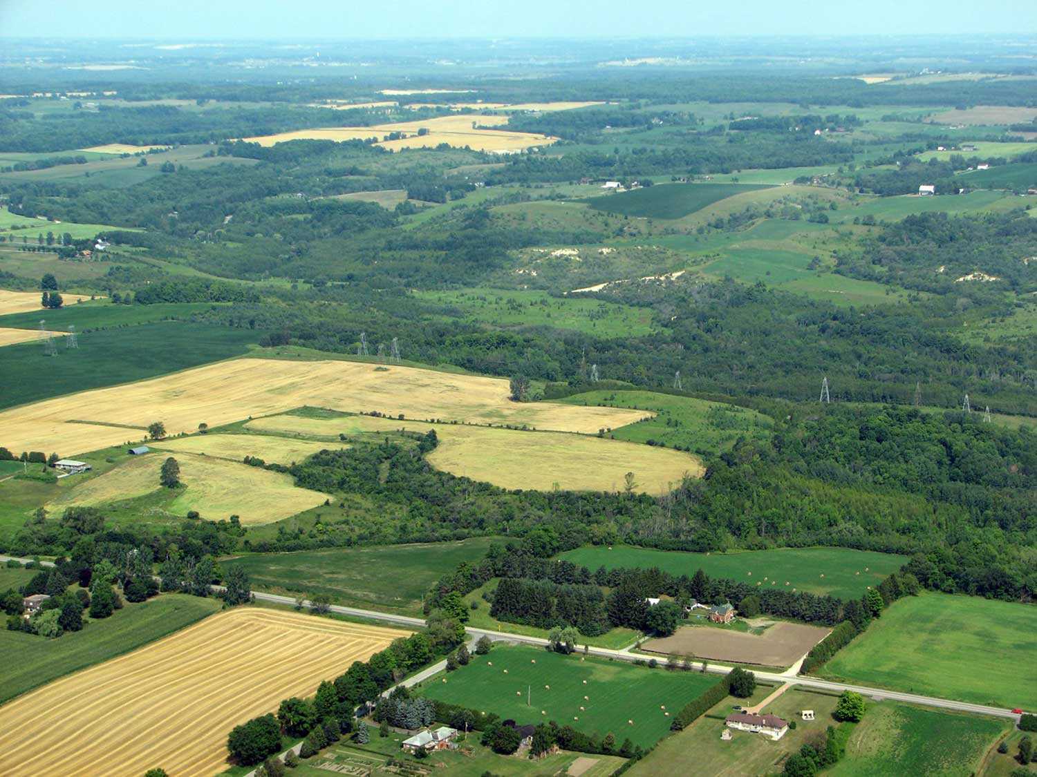 An aerial view of the Enniskillen Valleylands (Photo courtesy of the Central Lake Ontario Conservation Authority)