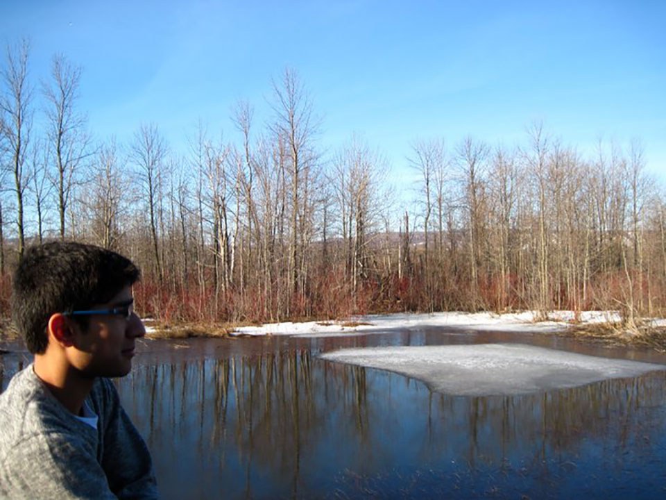 Muhammad Qureshi on a pond (Photo courtesy of Muhammad Qureshi)