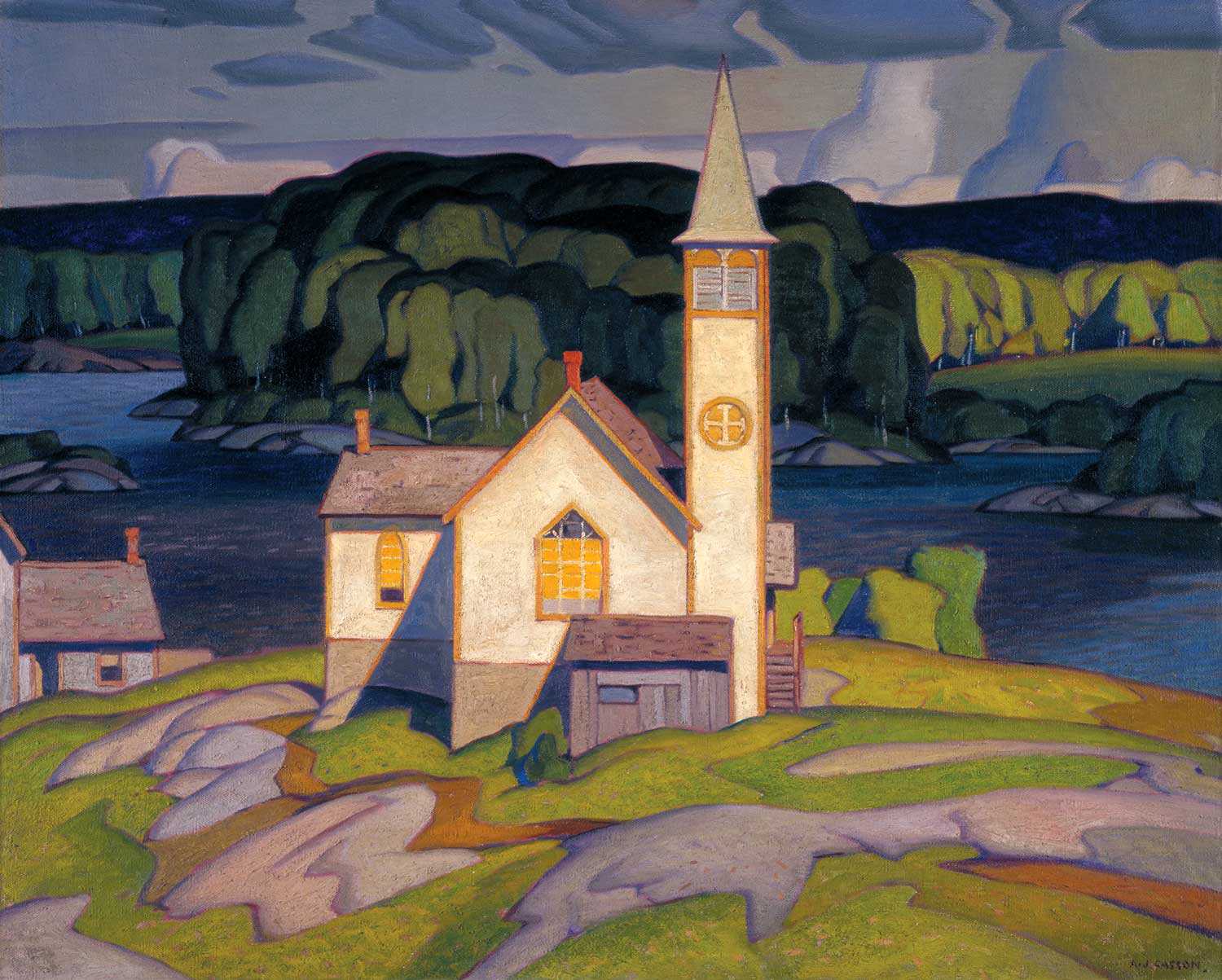 Anglican Church at Magnetawan (1933) by A.J. Casson (National Gallery of Canada)