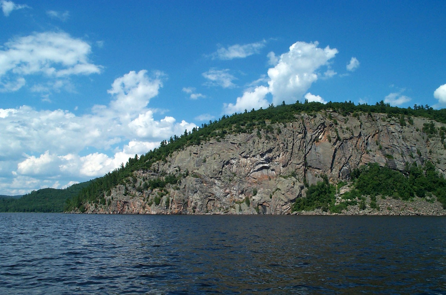 Oiseau Rock, a sacred site for aboriginal peoples who have left behind a remarkable legacy of ancient pictographs drawn using red ochre (Photo courtesy of Larry Graham)