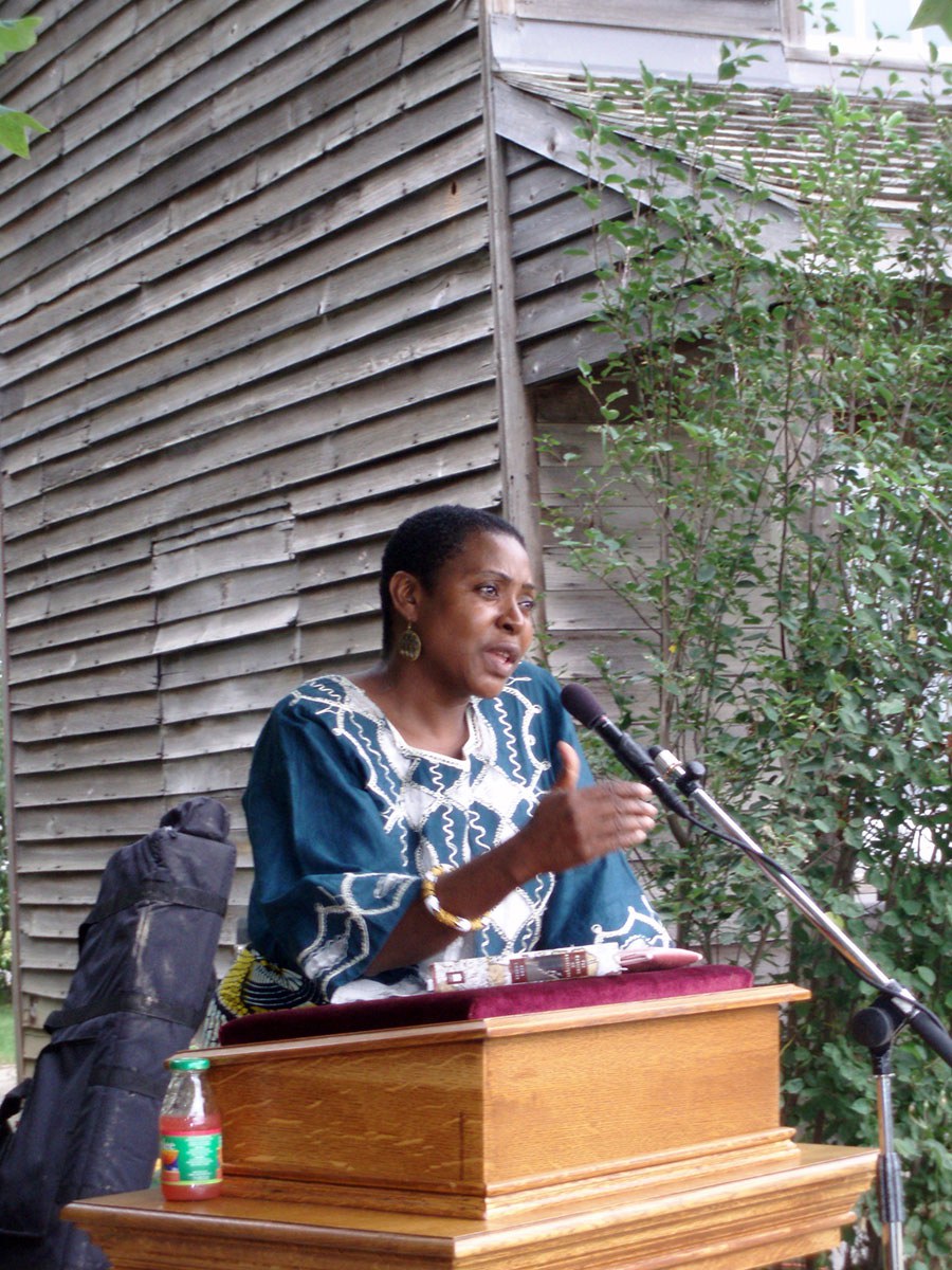 Afua Cooper at Emancipation Day celebrations at Uncle Tom’s Cabin Historic Site, Dresden